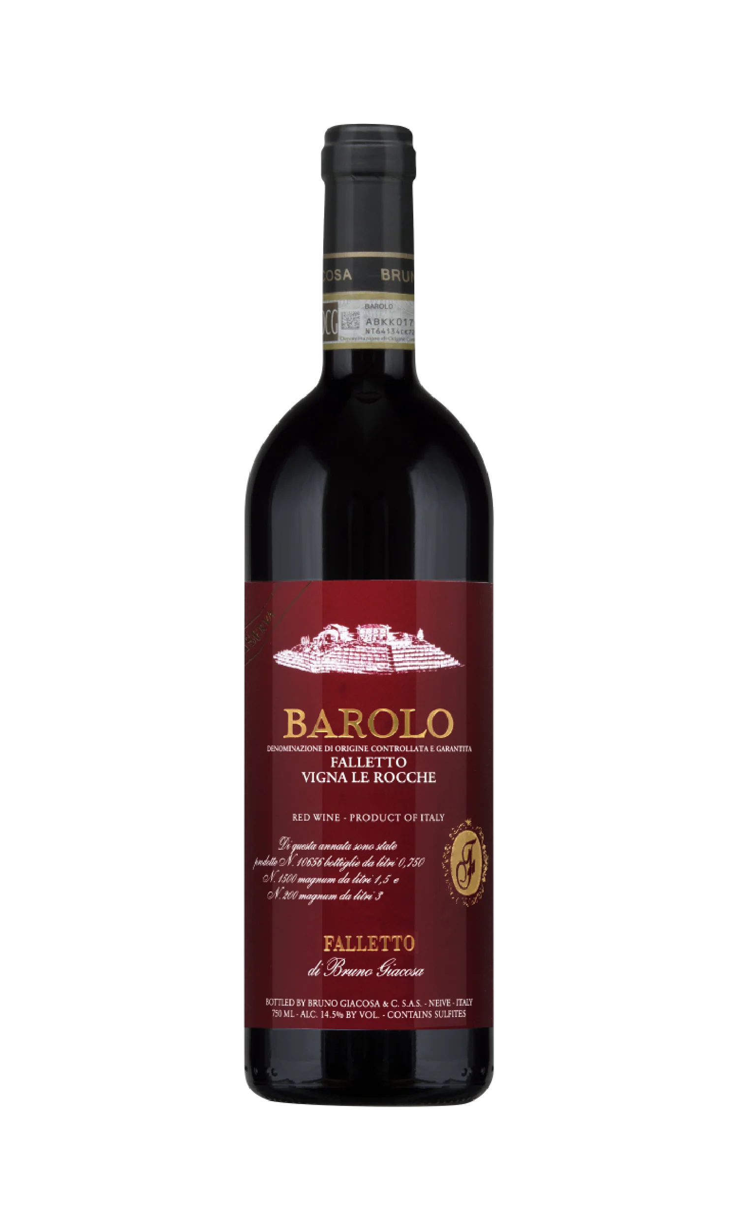 Bruno Giacosa Falletto Barolo Vigne Le Rocche Riserva 2012